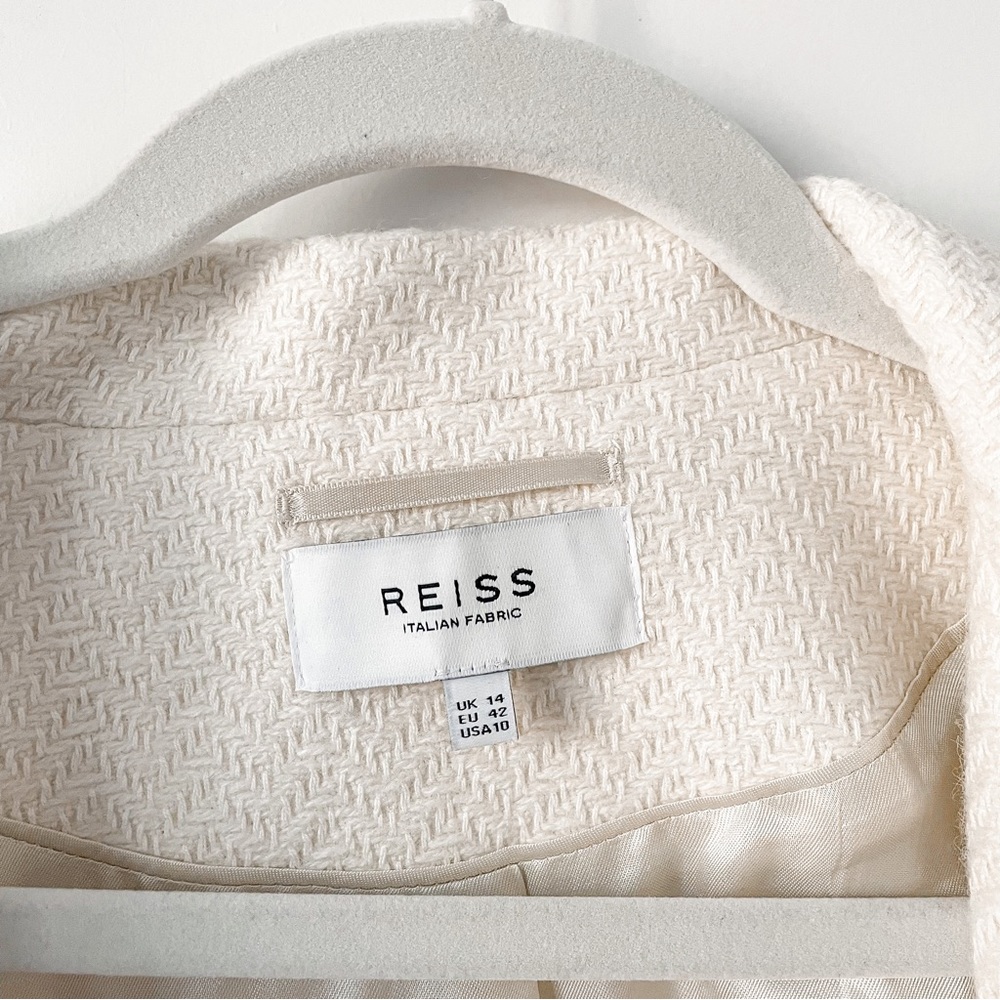 Reiss Cream Belted Jacket - Picture 9 of 11
